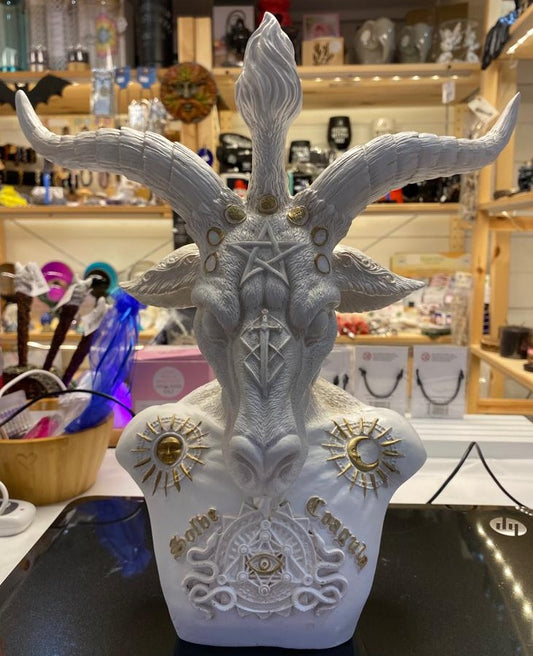 White Baphomet Bust