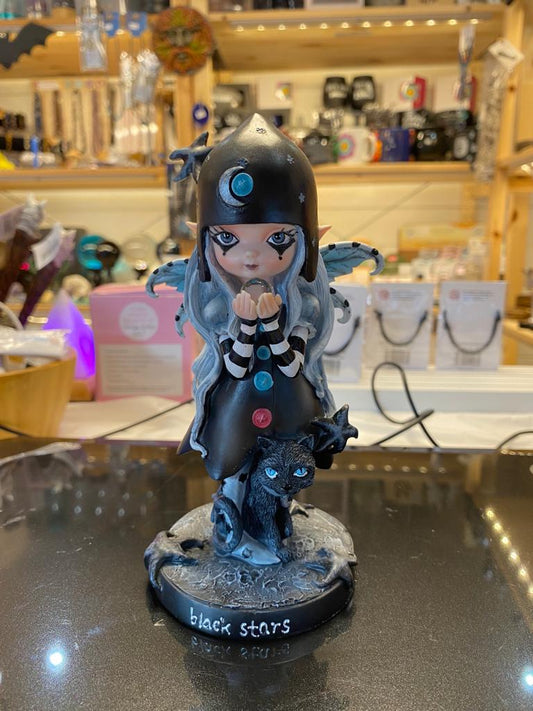 Black Stars Fairy Figurine